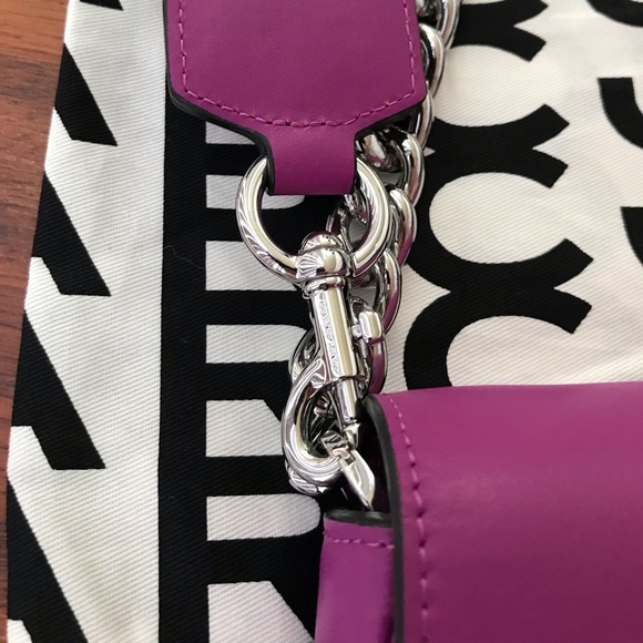 Marc Jacobs The J Marc Soft Flap Leather Shoulder Crossbody Chain Handbag - Picture 9 of 14